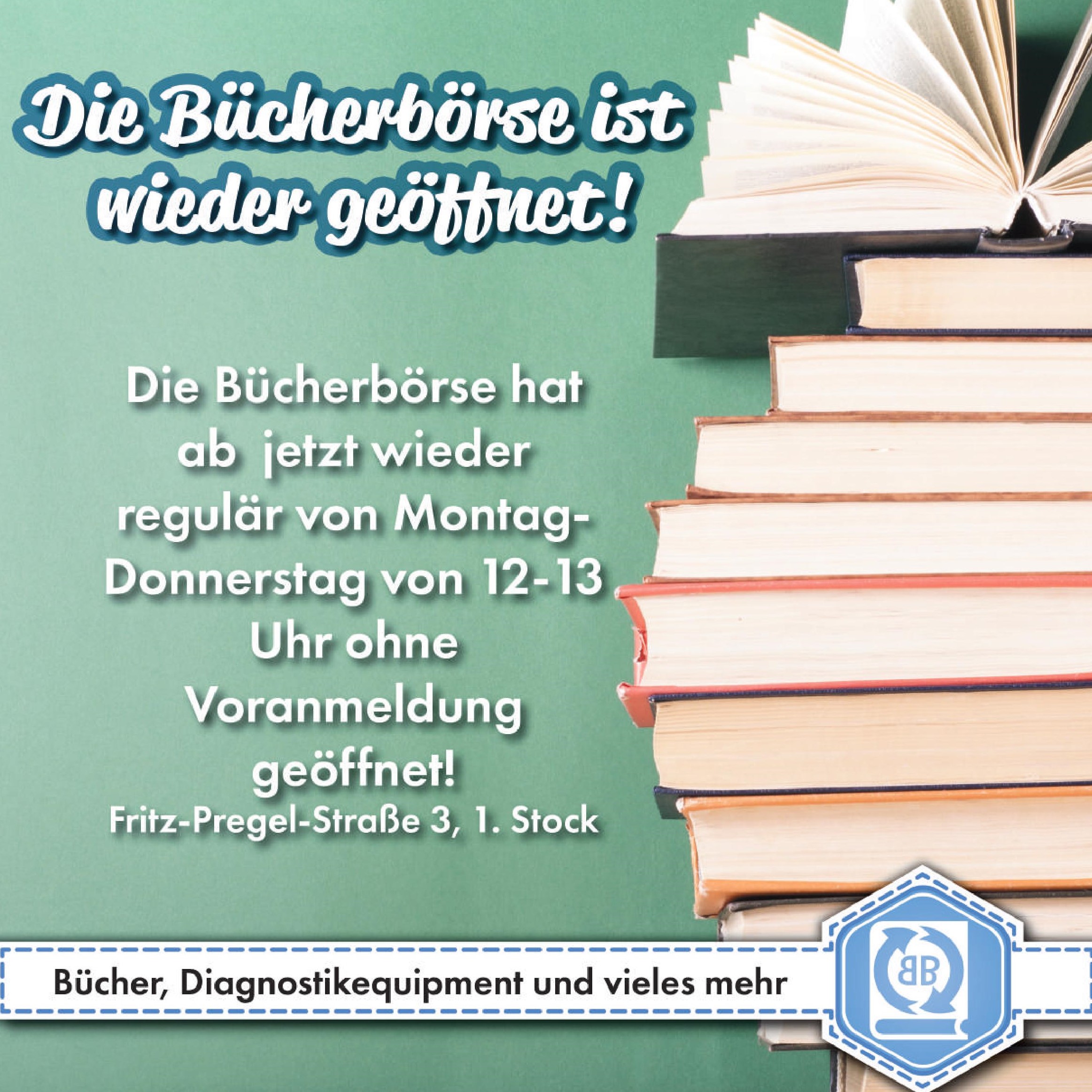 Die Bücherbörse wieder geöffnet!