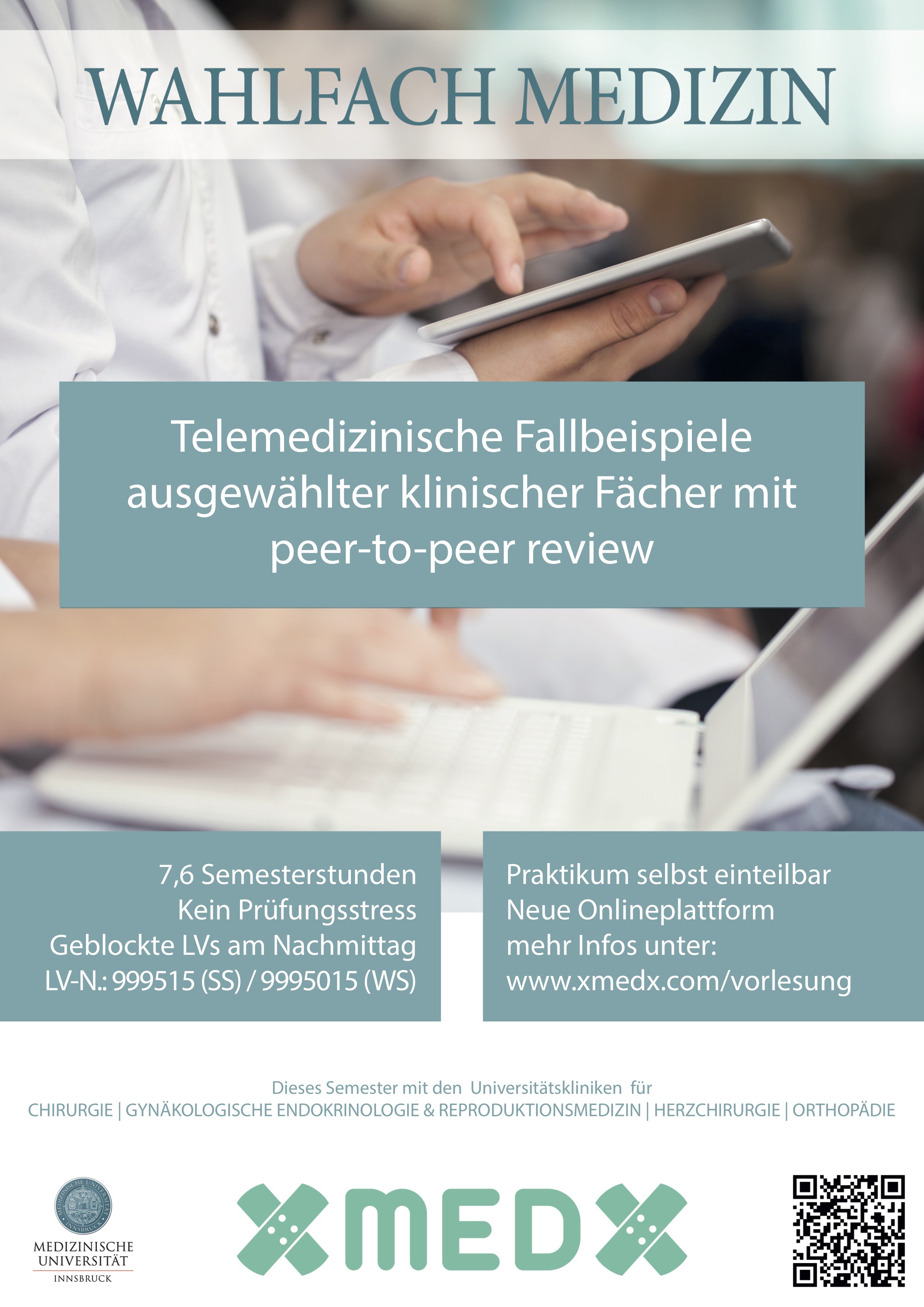 Wahlfach Telemedizinische Fallbeispiele ausgewählter klinischer Fächer 